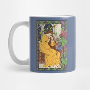 Pre-Raphaelite Girl 1 (yellow) Mug